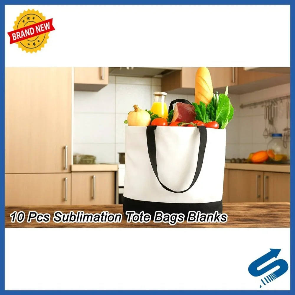 Canvas Tote Bags Bulk Plain DIY Craft Sublimation Heat Transfer Paint